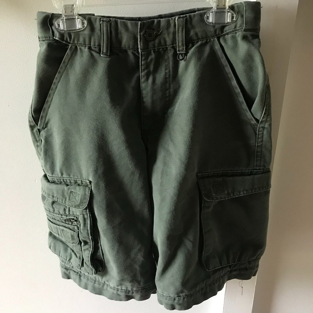 Boy Scouts of America Youth Cargo Shorts Green Uniform Canvas Shorts Sz Youth 8
